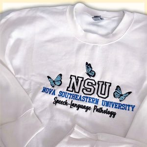 Custom Embroidered College Sweatshirt, Graduating Gifts