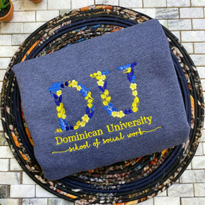 Custom Embroidered College University Sweatshirt