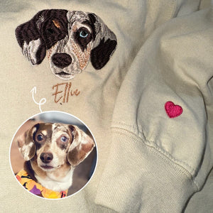 Custom Embroidered French Bulldog Sweatshirt or Hoodie with Picture Name