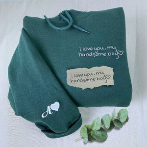 Custom Embroidered Handwriting Hoodie