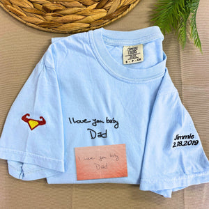 Custom Embroidered Handwriting T-Shirt