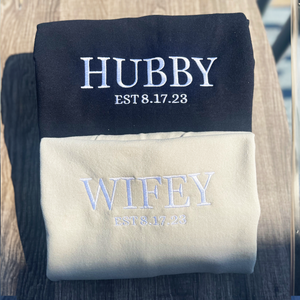 Custom Embroidered Husband Sweatshirt or Hoodie