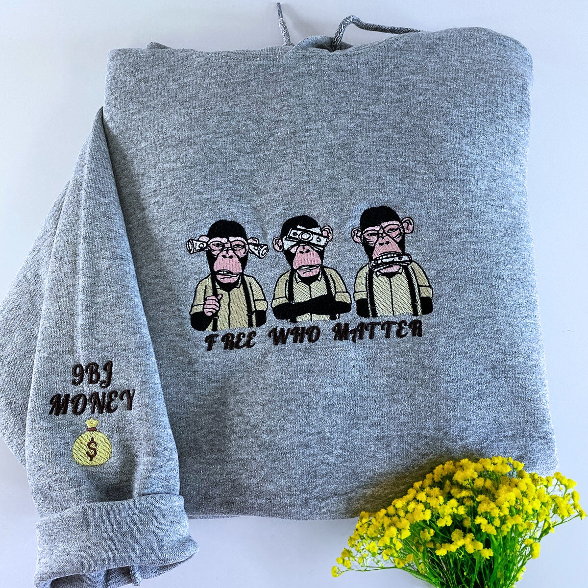 Custom Embroidered Neckline Collar Hoodie