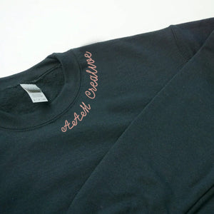 Custom Embroidered Oma Sweatshirt with Names on Sleeve