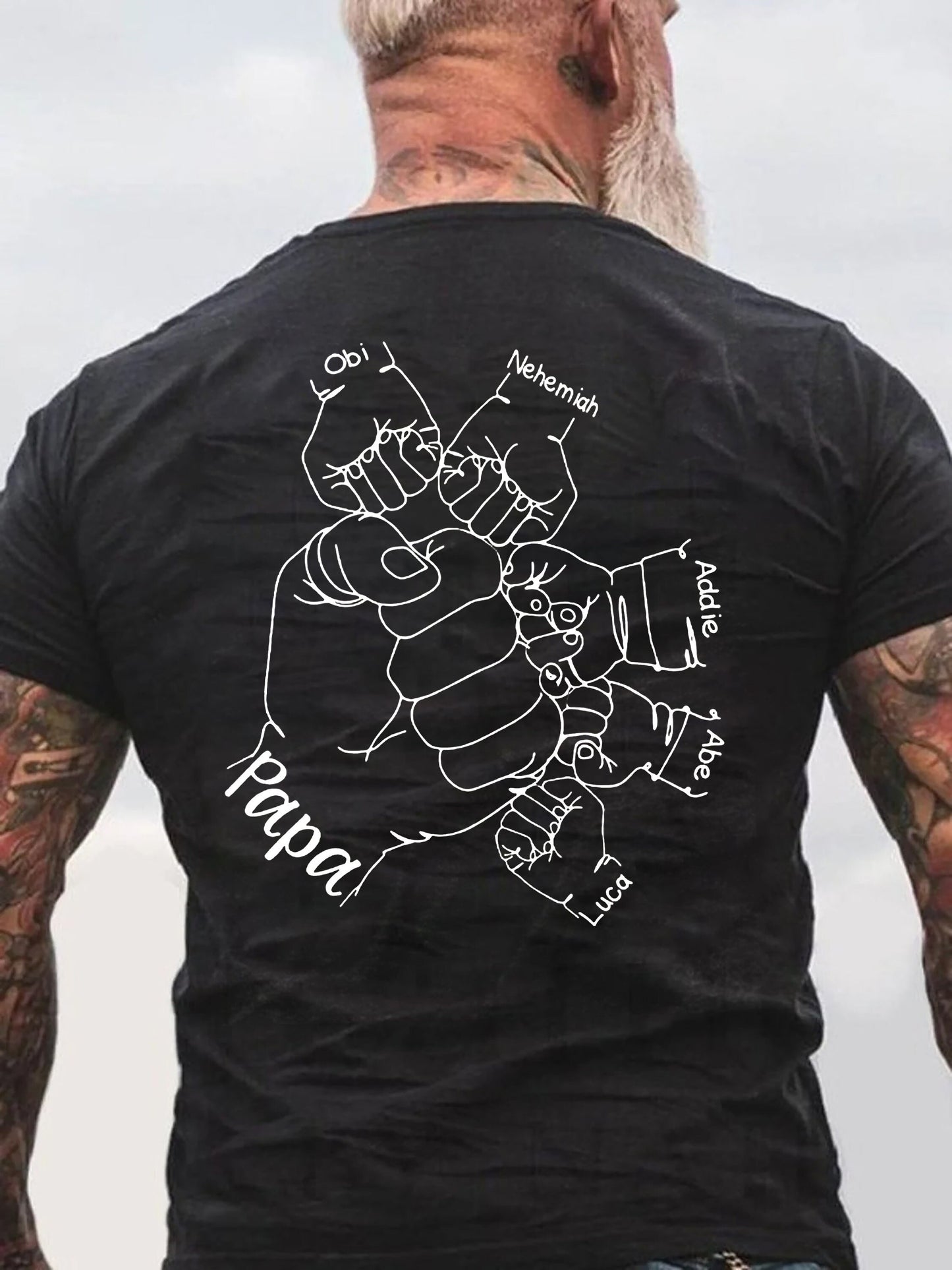 Custom Fathers Day Shirt, Personalized Gifts for Dad, Fathers Day Gift, Matching Dad and Kids Shirts, Papa Graphic Tees, Daddy and Me gift