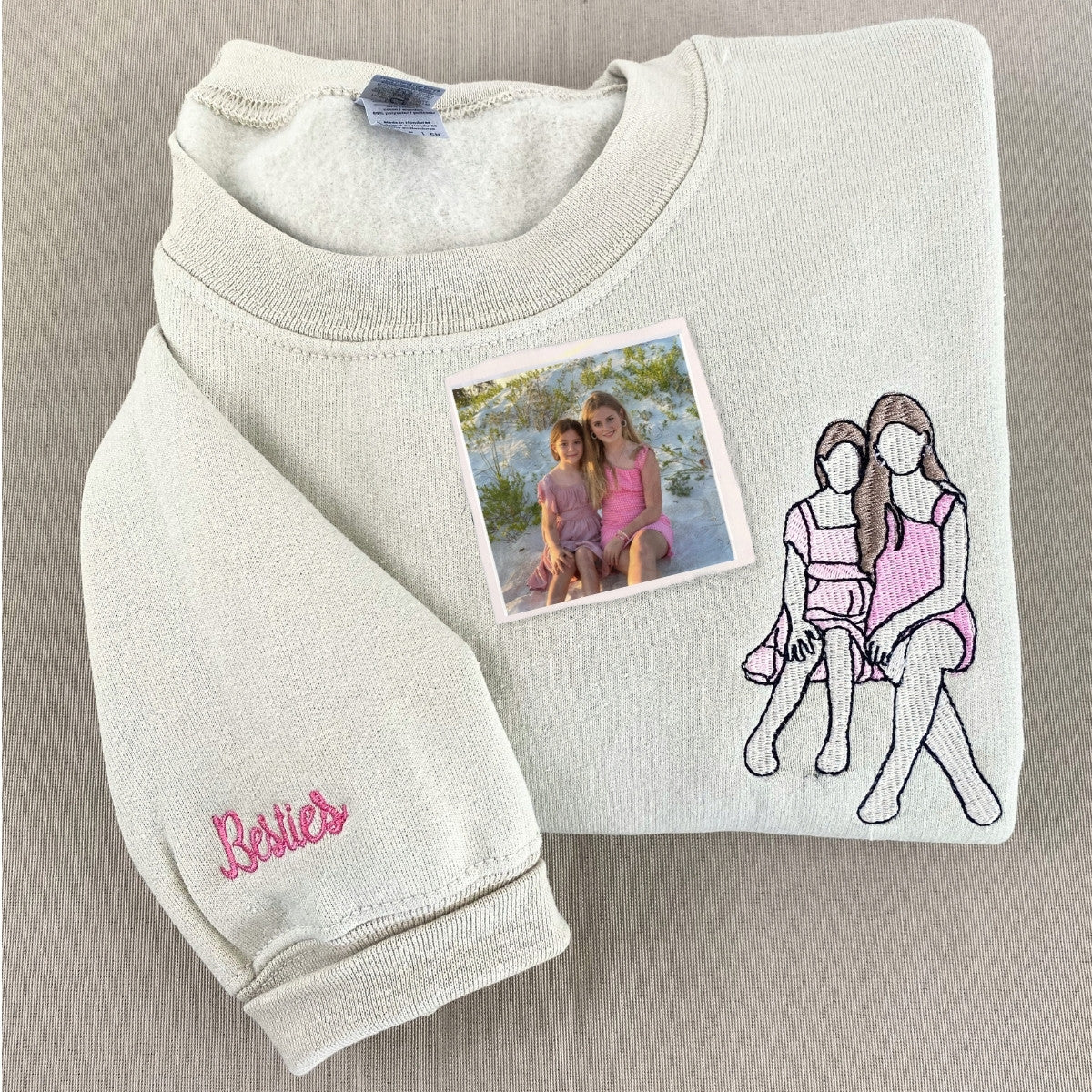 Custom Hoodie with Picture Embroidered Sweatshirt Family Portrait