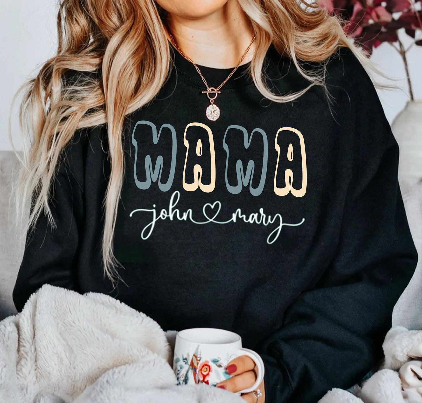Custom Mama Sweatshirt, Mom Sweatshirt With Names, Mama Sweat with Kid's Names, Mothers Day Gift, Custom Names Mom Sweatshirt, mama 2023