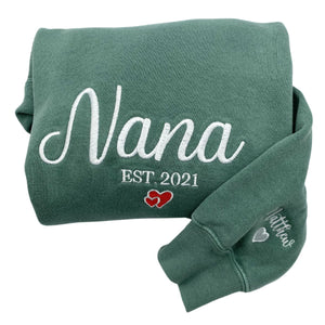 Custom Neutral Mama Embroidered Sweatshirt, Varsity Letter Sweatshirt