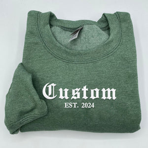 Custom Sweater Embroidery, Personalized Embroidered Sweatshirts