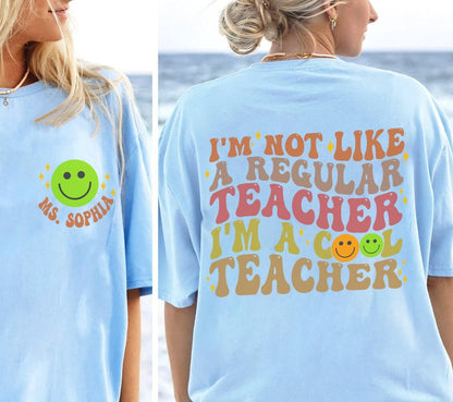 Custom Teacher-T-shirt, Cool Teacher Club-T-shirt, I'm a Cool Teacher-skjorte, Teacher Appreciation-gave, Teachers Day-skjorte, Lærergaver