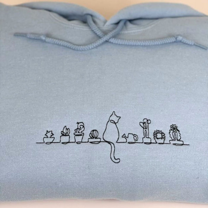 Custom Cats and Plants Sweatshirt, Hoodie