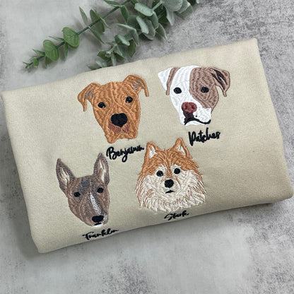 Custom Embroidered Dog Dad Sweatshirt or Hoodie,  Personalized Dog Dad Gifts with Photo