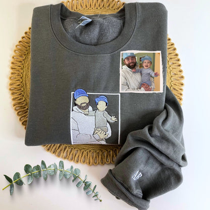 Custom Embroidered Dog Portraits Sweatshirt or Hoodie for Dog Lover