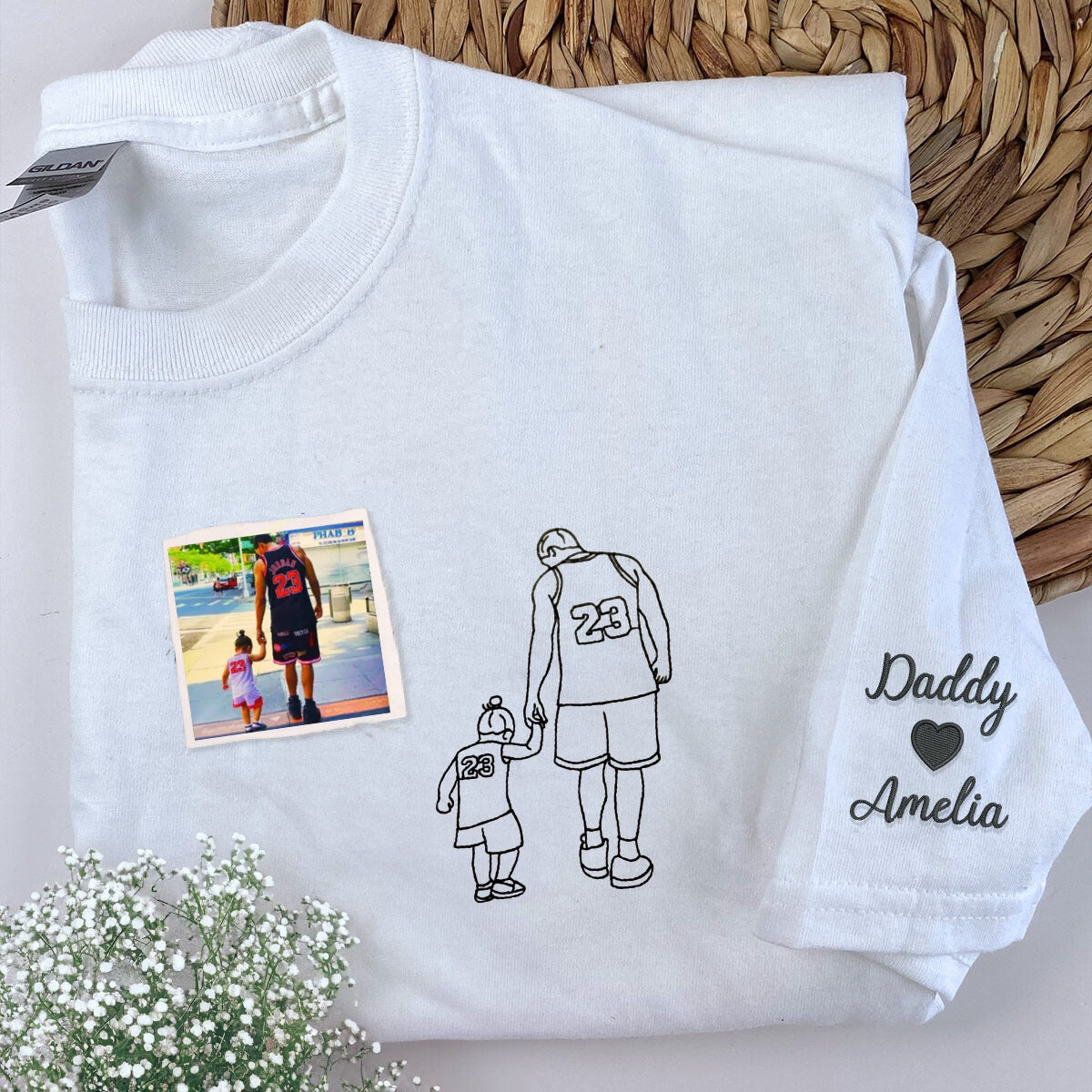 Custom Embroidered Dog Portraits Sweatshirt or Hoodie for Dog Lover