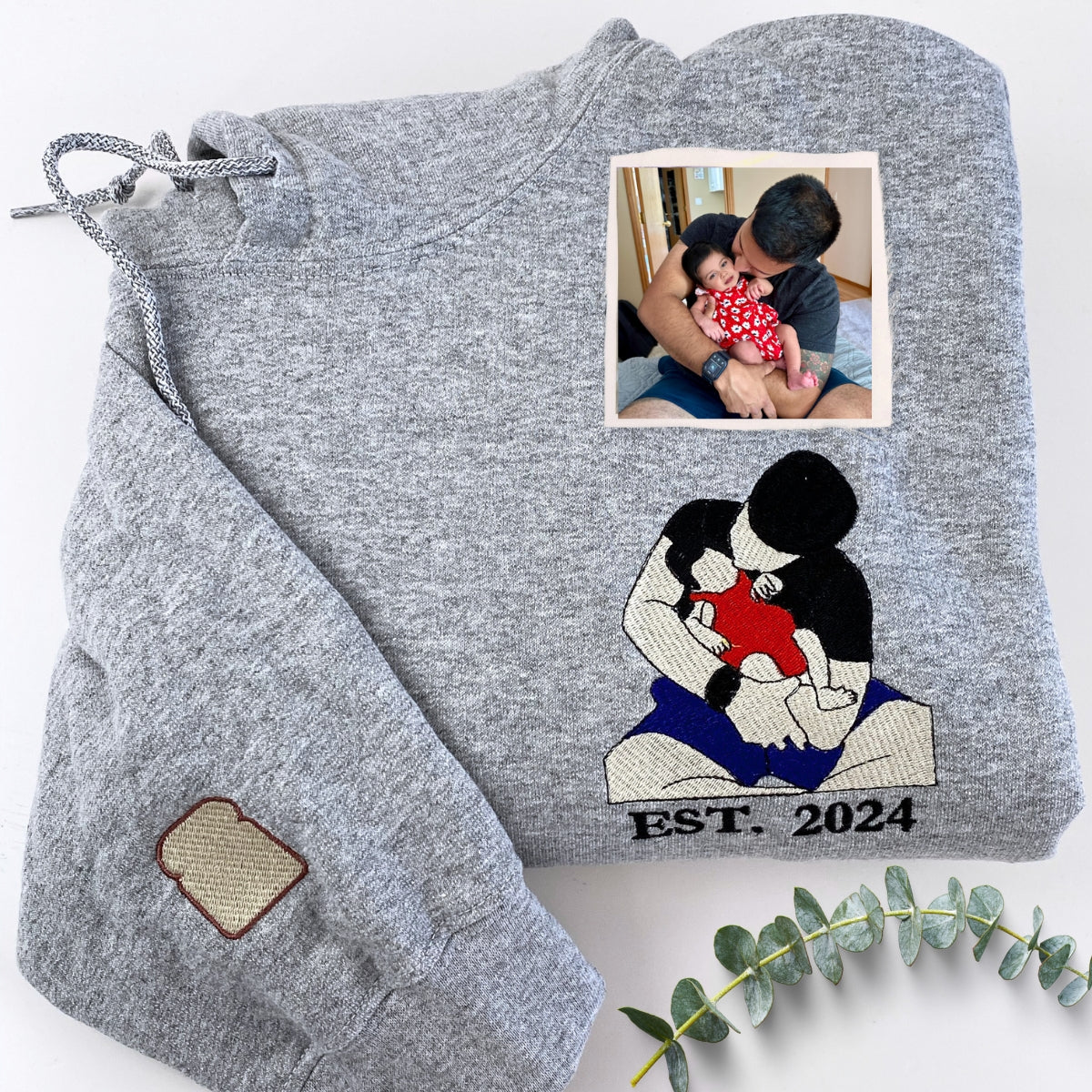 Custom Embroidered Dog Portraits Sweatshirt or Hoodie for Dog Lover