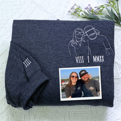 Custom Embroidered Portrait from Photo Tote Bag with Same Design