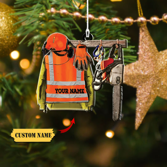 Personalized Arborist Supplies Hanging Ornament, Arborist Wood Chipper Hanging Ornament, Christmas Ornament, Custom Christmas Ornament, Ornament Christmas, Ornament For Gift