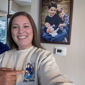 Custom sweatshirt with Picture, Embroidered Photo Portrait Hoodie or Sweatshirt