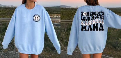 Cute Baseball Mom Shirts, Somebodyâ€™s Loud Mouth Baseball Mama Sweatshirt, Funny Baseball Mom Shirts, Baseball Mom, Baseball Mama Shirt Women