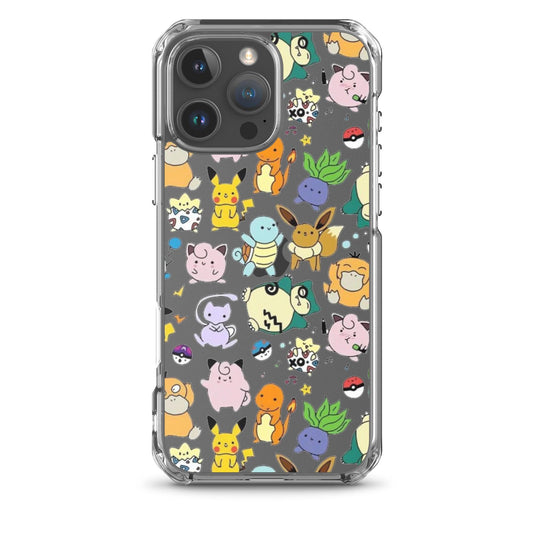 Cute Friends Funny Drawing Pattern Clear Phone Case for iPhone