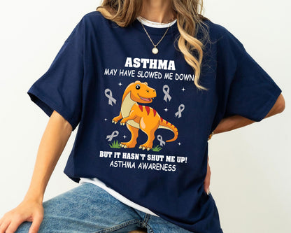 Dinosaur Asthma Awareness Sweatshirt, Asthma Warrior Gift, Asthma Fighter Shirt, Breathing Gift, Lung Cancer Shirt, Wheezy Tee