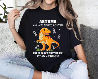 Dinosaur Asthma Awareness Sweatshirt, Asthma Warrior Gift, Asthma Fighter Shirt, Breathing Gift, Lung Cancer Shirt, Wheezy Tee