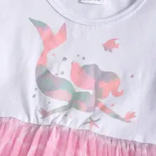Baby Girls Dresses Flying Sleeve Winter Princess Dress For Girls Colorful Children Birthday Party Costumes Cartoon Dresses