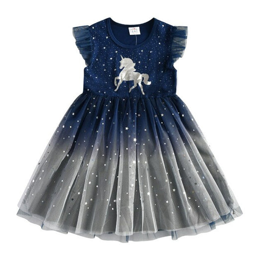 Baby Girls Dresses Summer Sleeveless Tulle Dress for Girls Kids Princess Party Costumes Cartoon Dresses for Children