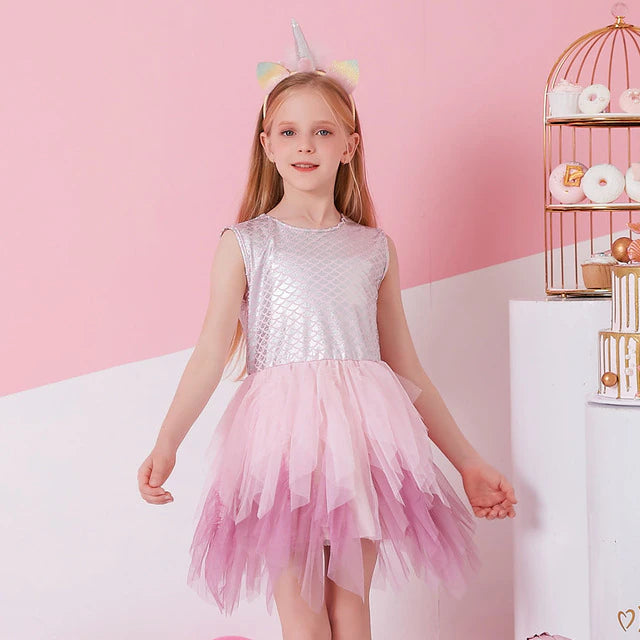 Summer Kids Dresses For Girls Sleeveless Party Princess Dress Toddler Birthday Girls Vestidos Children Tutu Dress Clothes