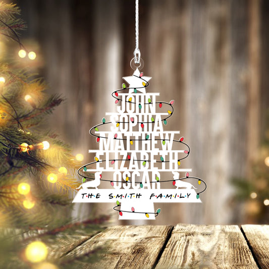 Personalized Family With Dachshund Dog Ornament Christmas, Christmas Tree Ornament , Personalied Family Christmas Tree, Christmas For Gift