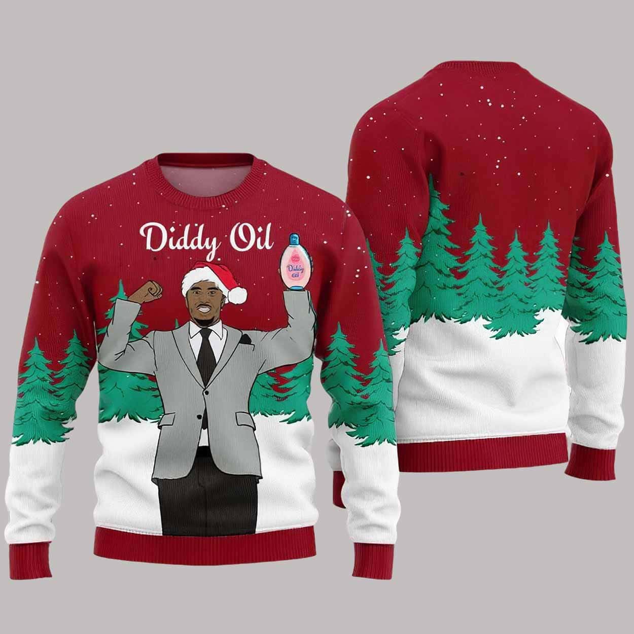 Diddy Oil Men's Ugly Christmas Sweater
