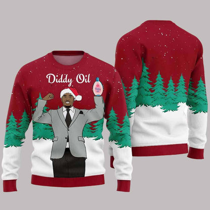 Diddy Oil Men's Ugly Christmas Sweater