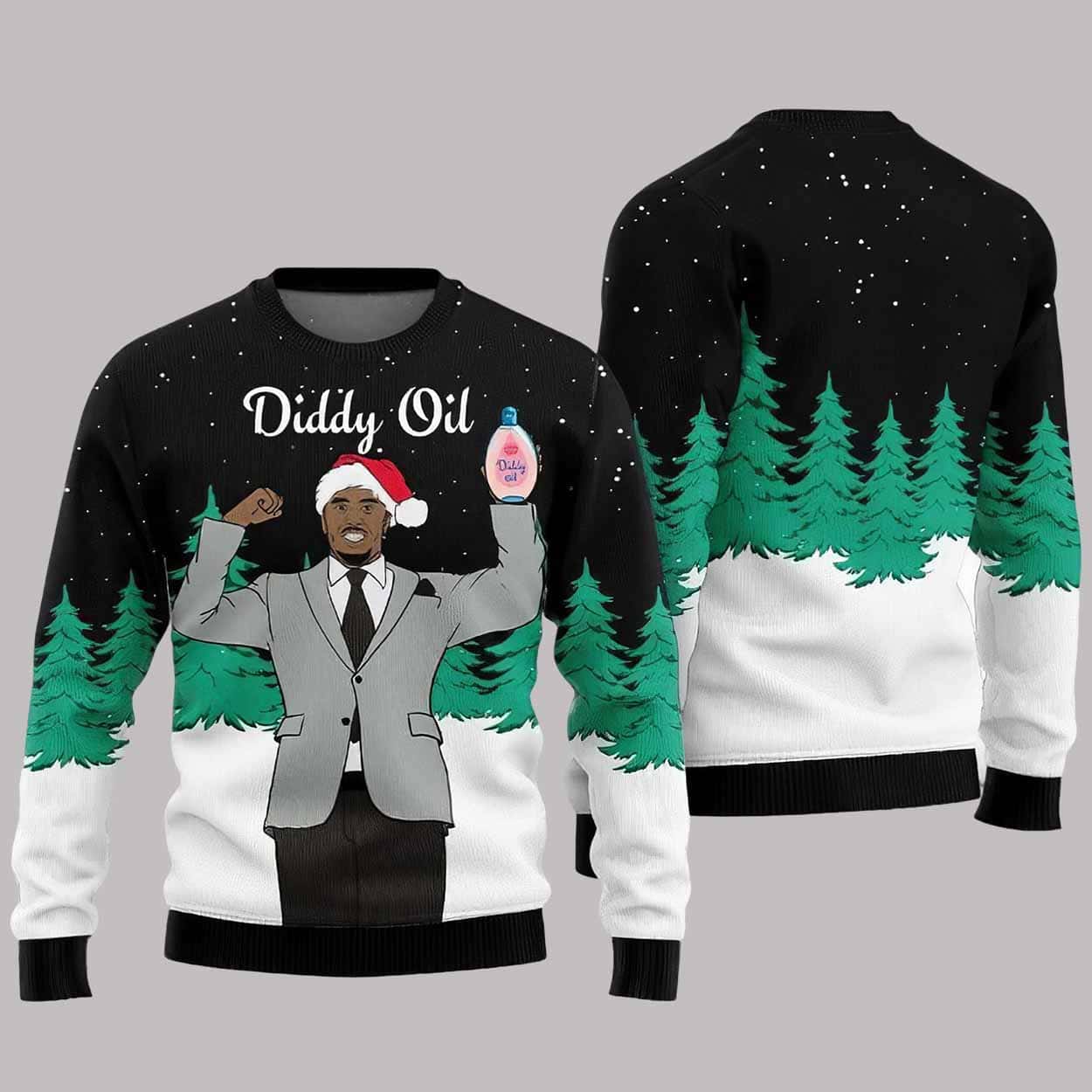 Diddy Oil Men's Ugly Christmas Sweater