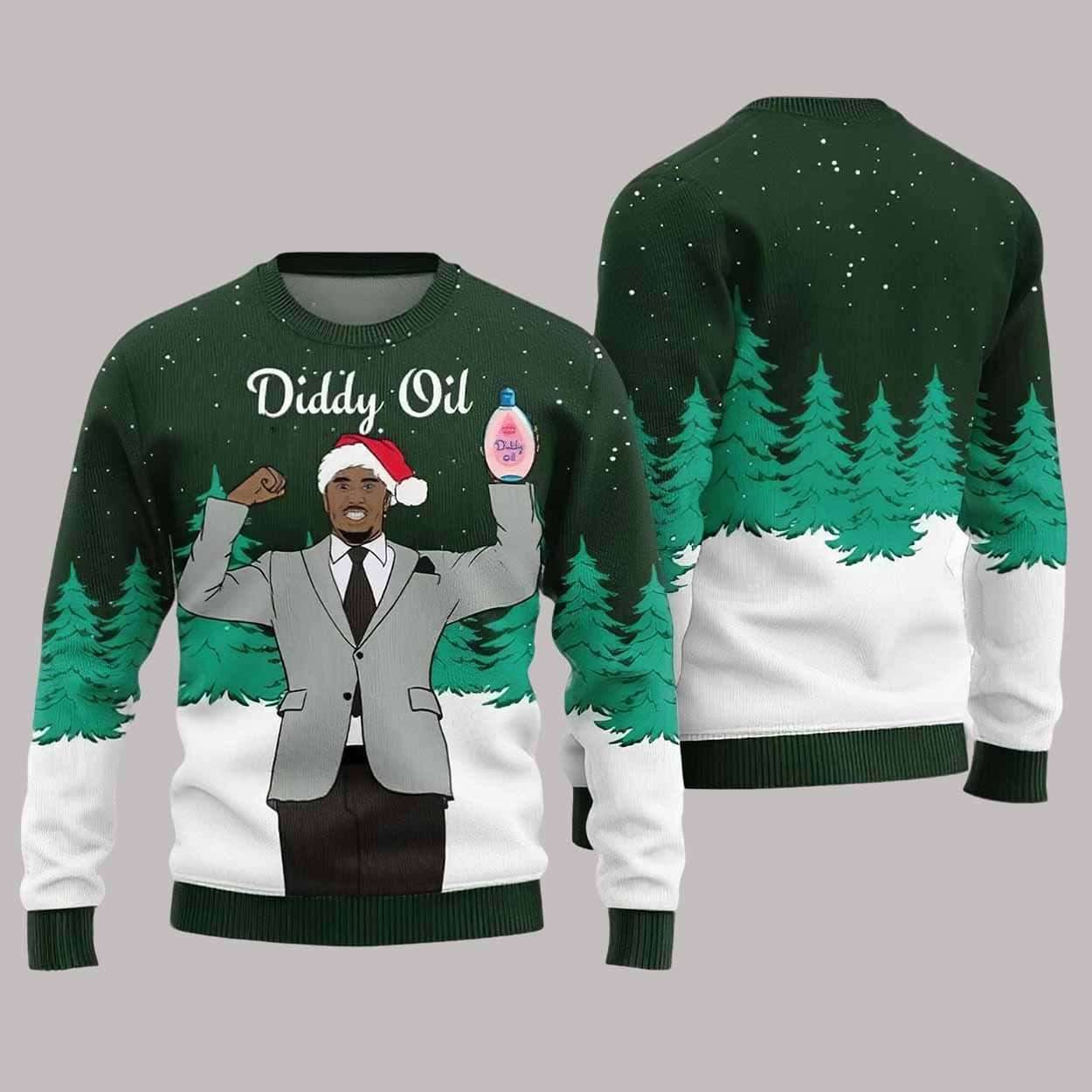 Diddy Oil Men's Ugly Christmas Sweater