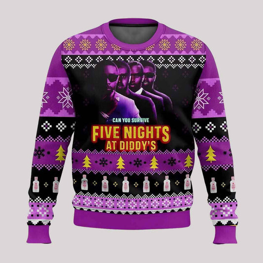 Diddy’s Can You Survive Five Night At Diddy's Ugly Christmas Sweater