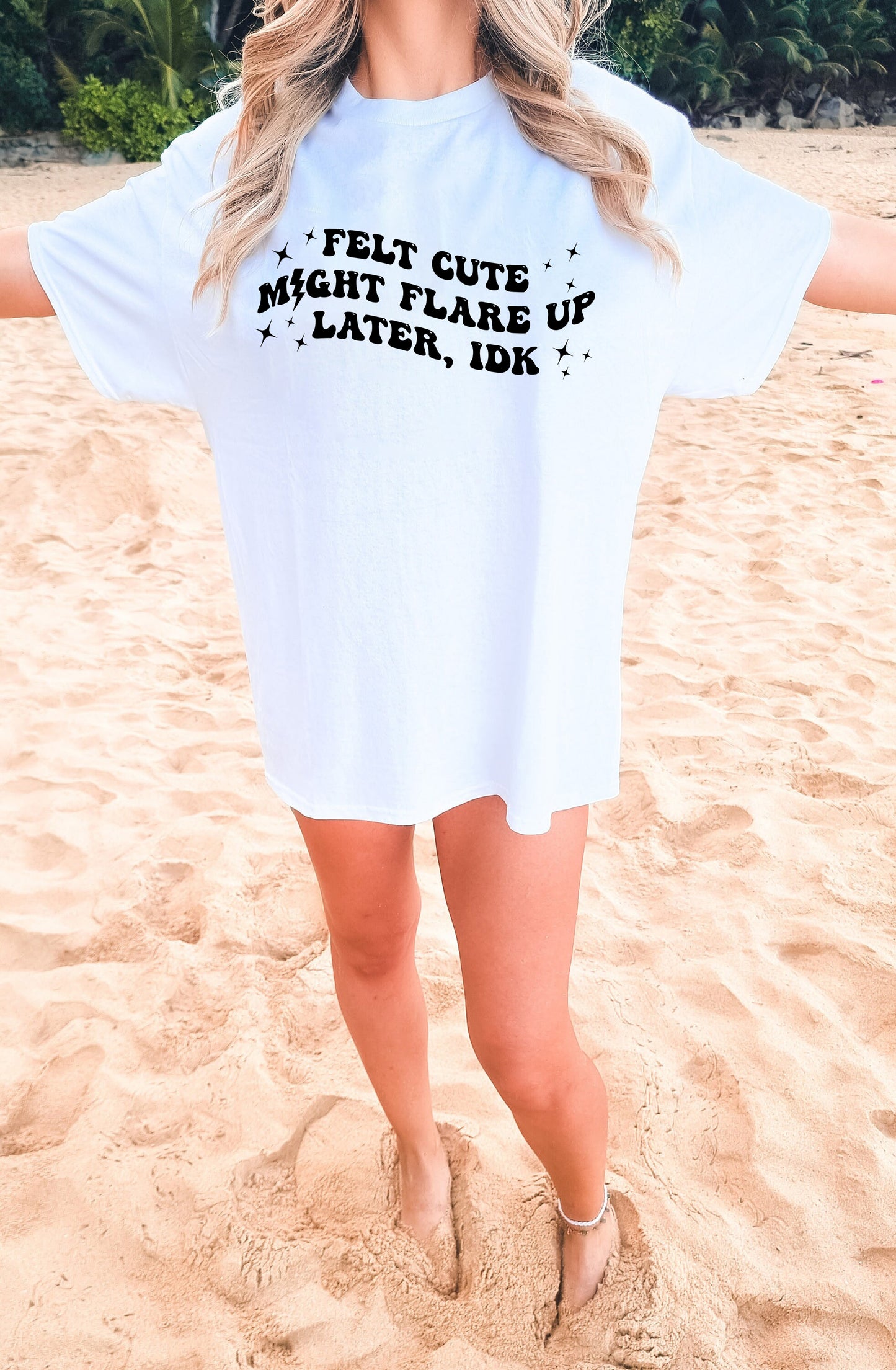 Disability T-shirt, Felt Cute Might Flare Up Later, Flare Day Shirt, Funny Autoimmune Disease Shirt, Spoonie Shirt For Women, Chronic Illness