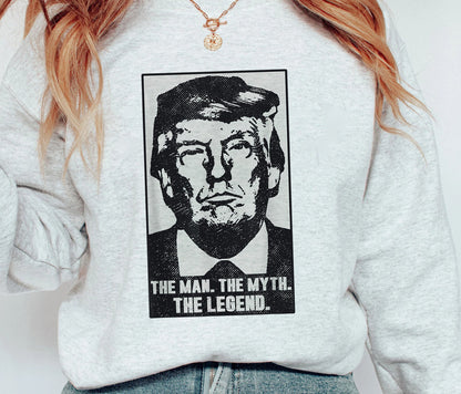 Donald Trump The Man Myth Legend 2023 - 2024 Mugshot Photo Shirt, Republican Shirt, Pro-Trump Supporter Gift