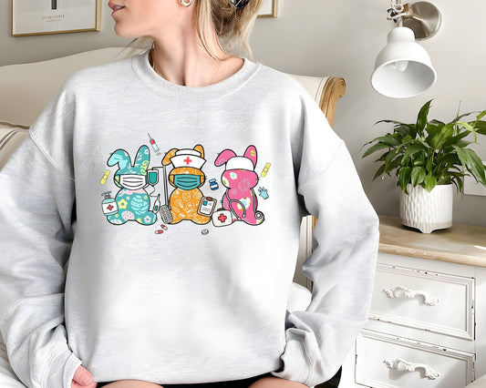 Easter Bunny Sweatshirt, Doctor Easter Hoodie, Chillin With My Peeps Gift, Easter Shirt, Cute Easter Shirt, Nurse Crew, Doctor Crew Shirt