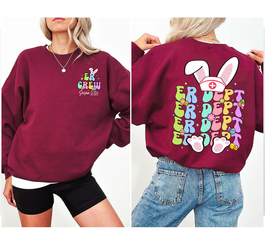 Easter Emergency Department Sweatshirt, Er Dept Easter Nurse Shirt, ER Nurse Easter Shirt, Easter Gift For Nurse, Emergency Room Nurse Shirt