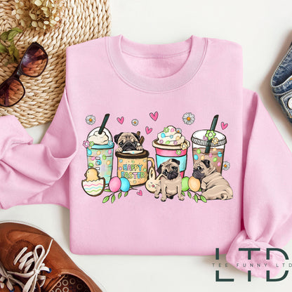 Easter Dogs Cups Shirt, Dog Lover Shirt, Cute Gift for Dog Lover, Womens Easter Shirt, Dog Mom Shirt, Easter Dog Gift, Easter Graphic Tee