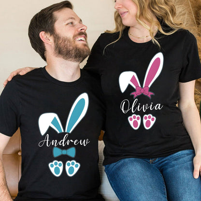 Påskefamilieskjorter, Matchende påskehare-familieskjorte, familieskjorte, tilpassede påske-t-shirts, kaninfamilieskjorter, påskeskjorte