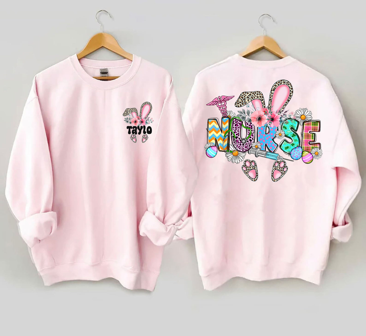 Easter Nurse Sweatshirt, Easter Bunny Nurse Shirt, Nurse Easter Shirt, RN Shirts, Gift for Nurse, Nurse Week Shirt, Nursing Shirts