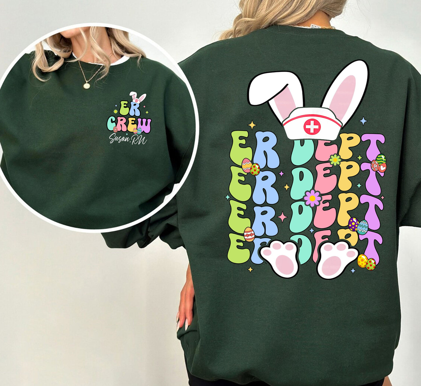 Easter Emergency Department Sweatshirt, Er Dept Easter Nurse Shirt, ER Nurse Easter Shirt, Easter Gift For Nurse, Emergency Room Nurse Shirt
