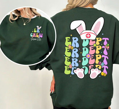 Easter Emergency Department Sweatshirt, Er Dept Easter Nurse Shirt, ER Nurse Easter Shirt, Easter Gift For Nurse, Emergency Room Nurse Shirt