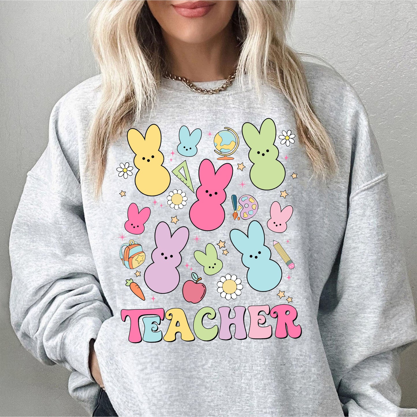 Easter Teacher Sweatshirt, Easter Teacher Shirt, Gift For Teacher, Teacher Easter Day Shirt, Teacher Easter Day Gift