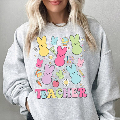 Easter Teacher Sweatshirt, Easter Teacher Shirt, Gift For Teacher, Teacher Easter Day Shirt, Teacher Easter Day Gift