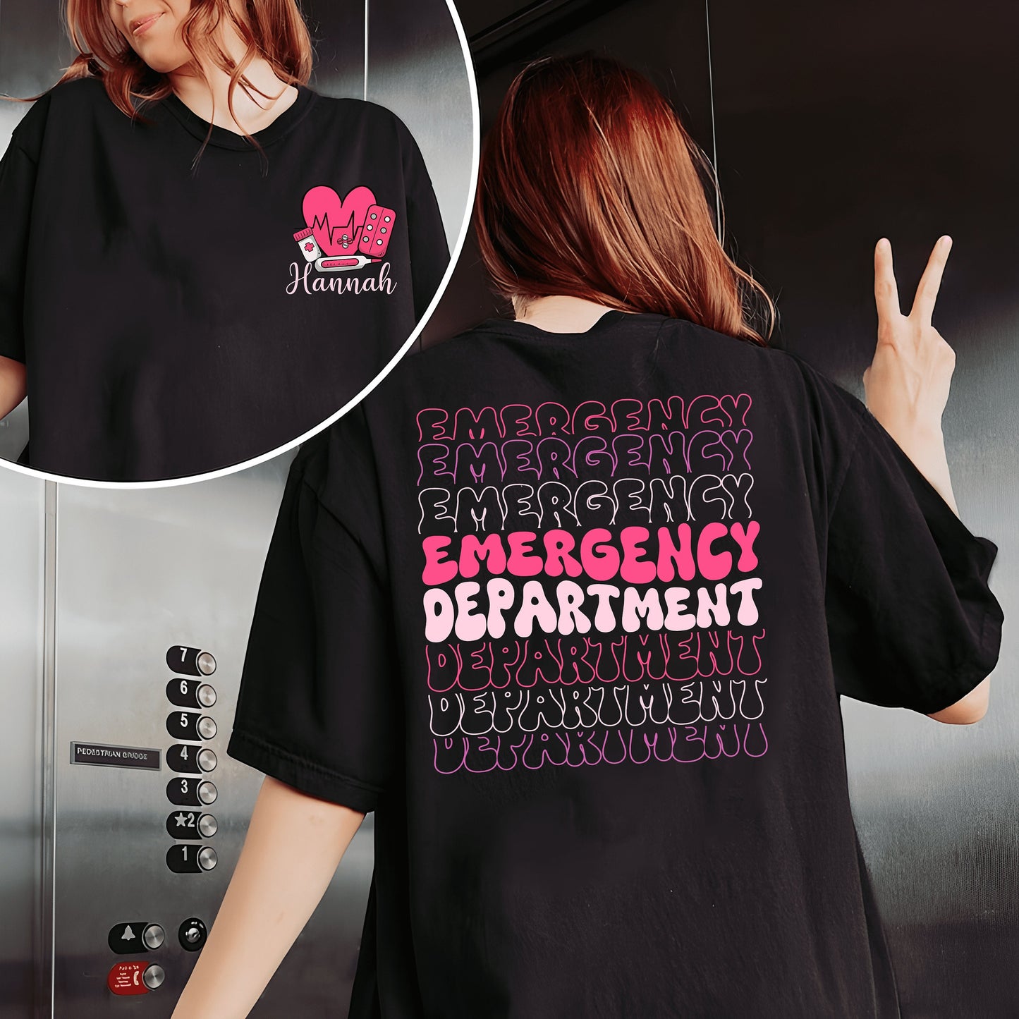 Emergency Department Easter Day Sweatshirt, Custom Name Nurse Easter Day Shirt, One Hoppy Nurse Shirt, Nurse Life Shirt