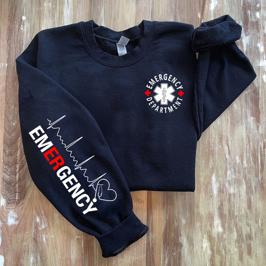 Emergency Department Sweatshirt Emergency Nurse Emergency Medicine Emergency Room Nurse Emergency Sweater Emergency Shirt Emergency ER gift