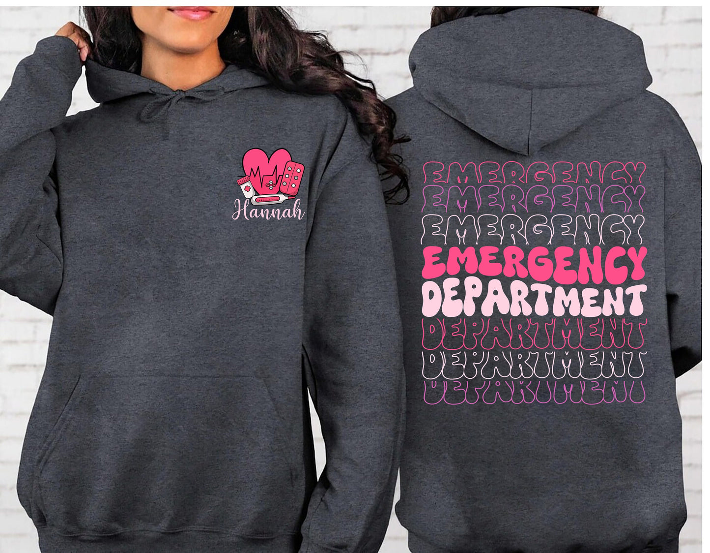 Emergency Department Easter Day Sweatshirt, Custom Name Nurse Easter Day Shirt, One Hoppy Nurse Shirt, Nurse Life Shirt