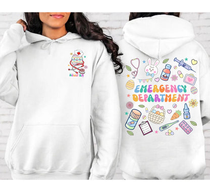 Emergency Department Hoodie, Back And Front Design ER Nurse Gift, New Nurse Grad Gift, ER Department Shirt, Future Nurse Gift, ER Nurse